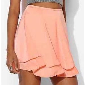 Silence + Noise Coral circle mini skirt